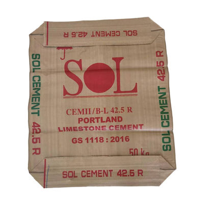 Válvula de fundo de bloco de polipropileno tecido sacos de cimento de PP 20kg 25kg 30kg 40kg 50kg recipientes de embalagem