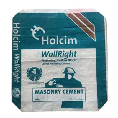 Os sacos tecidos laminados estrela dos PP do anúncio obstruem o saco inferior 25KG 40KG 50KG do saco dos PP do cimento