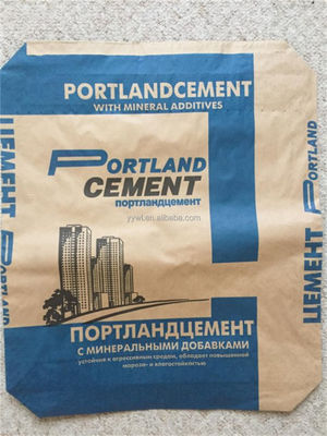 Brown feito sob encomenda sacos 60gsm do saco de papel do cimento dos sacos de papel 50kg de 3 dobras - 90gsm