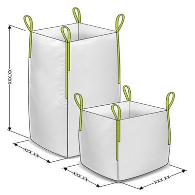 O jumbo do cimento da construção ensaca a parte inferior lisa 1 Ton Bulk Bag With Printing
