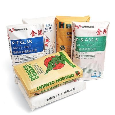 Válvula de fundo quadrada auto-fechável Sacos de cimento de PP tecidos 20 kg 25 kg 40 kg 50 kg Embalagens industriais