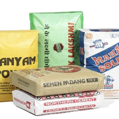 Saco de válvula tubular laminado de polipropileno tecido para 50 kg Saco de cimento de fundo quadrado Impressão de superfície 100% polipropileno virgem