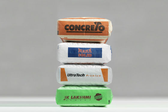 Saco de válvula tubular laminado de polipropileno tecido para 50 kg Saco de cimento de fundo quadrado Impressão de superfície 100% polipropileno virgem