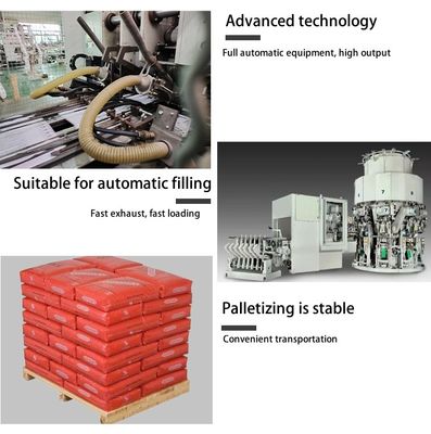 Saco de fundo quadrado 50KG 40KG 25KG 20Kg Saco de cimento plástico Impressão Saco de cimento vazio Industrial e certificado ISO9001 2015
