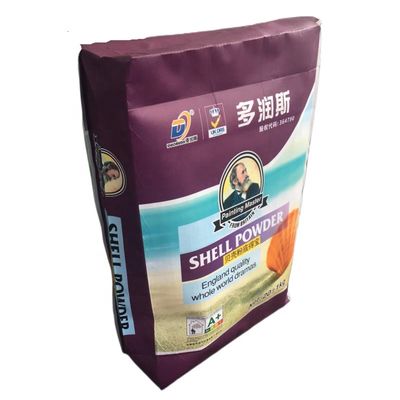 Saco de cimento PP tecido com válvula de 25kg com impressão BOPP