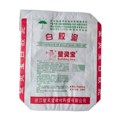 ISO9001:2008 Certificado 25KG 50KG PP Valve Woven Cement Sack com fundo quadrado e vedação térmica