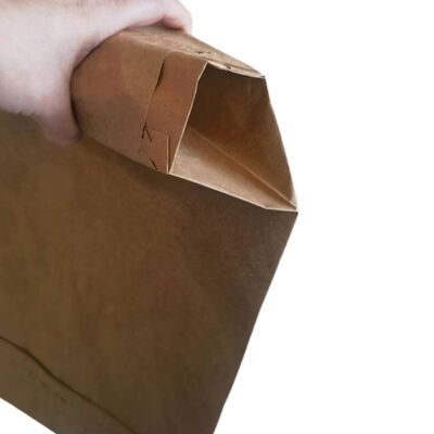 Saco valvulado de papel de 2 folhas de 90GSM com fundo bloco para embalagem de cimento de 50kg