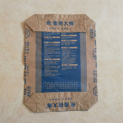 2 camadas 90GSM Saco de válvula de papel com fundo de bloco para 20kg 25kg 30kg 40kg Morto