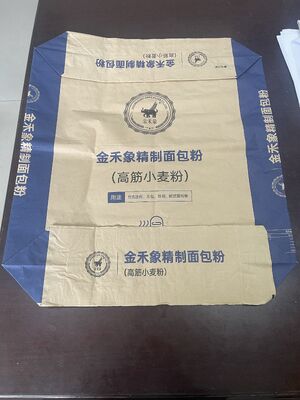 2 camadas 90GSM Saco de válvula de papel com fundo de bloco para 20kg 25kg 30kg 40kg Morto