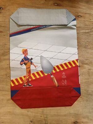 Saco valvulado de papel de 2 camadas de 90GSM com fundo bloco para embalagem de cimento de 50kg