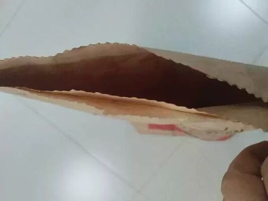 Saco de Papel Kraft com Fundo Quadrado e Boca Aberta Personalizável para Embalagem de Pó de Dolomita