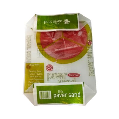 Sacos de válvulas de PE pesado com costura central para 50LB 22,7kg Paver Sand