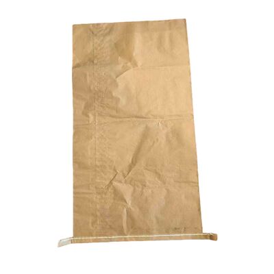 Saco de papel Kraft de 20 kg com boca aberta, fundo costurado para remover escória, coletor de escória, fundição de escória, embalagem de escória, tamanho personalizado disponível