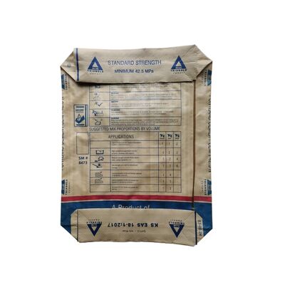 Saco de Cimento Laminado AD Star PPW 50kg Fundo Quadrado Saco Tecido Plástico Coated com Válvula