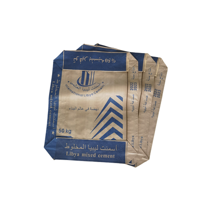 Saco de cimento de 50 kg PP Resistente à humidade Válvula de fundo quadrada Saco de cimento de PP 75GSM a 90GSM Saco de válvula tecida
