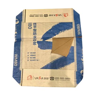 Saco Válvula Tecido PP com Revestimento Interno de Papel para Embalagem de Cimento e Misturas Secas de 20KG 25KG 40KG