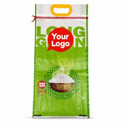Sacos de arroz resistentes à umidade de tecido laminado em PP BOPP 25kg 50kg Sacos de válvulas de polipropileno pesados Cereais agrícolas impermeáveis
